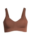Commando Butter Soft Support Racerback Bralette In Black In Cinnamon