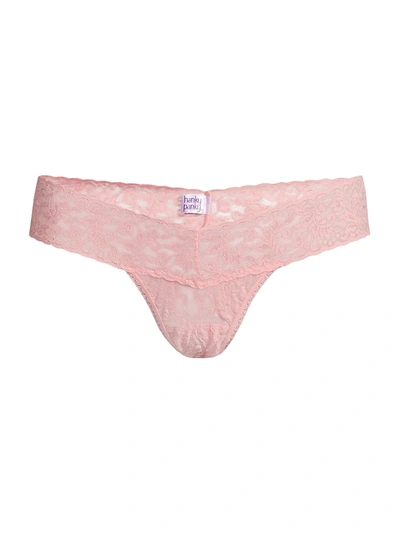 Hanky Panky Signature Lace Low-rise Lace Thong In Meadow Rose