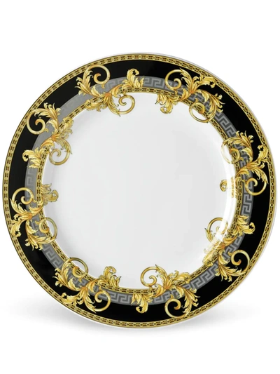 Versace Prestige Gala Dinner Plate In Black/gold