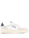 Autry Leather Sneakers With Contrast Heel Tab In White
