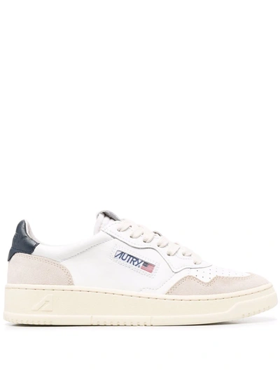 Autry Logo-patch Lace-up Sneakers In White