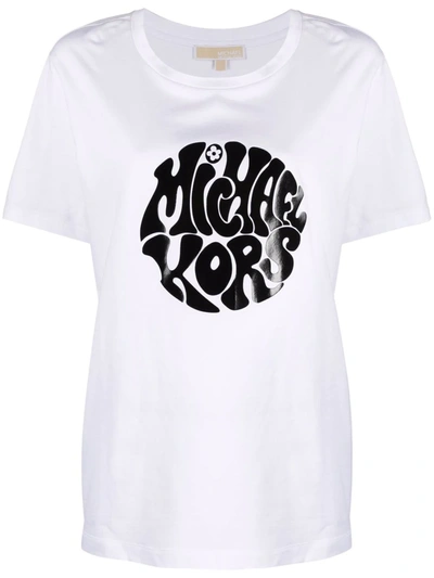 Michael Michael Kors Logo-print Cotton T-shirt In White