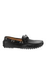 CAR SHOE LEATHER DRIVING LOAFERS IN BLACK