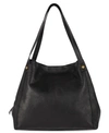 American Leather Co. Liberty Leather Shopper In Black Smooth