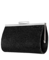 Nina Winslet Crystal Frame Clutch In Black
