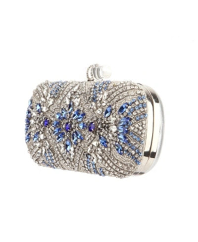 Nina Women's Crystal Embellished Minaudiere In Silver Tone