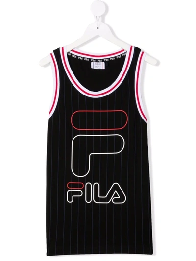 Fila Kids' Logo-print Tank Top In Black