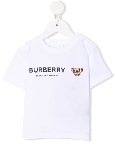 Burberry Kids' Thomas Bear Cotton T-shirt In White