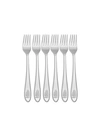 Spode Christmas Tree 6pc Cocktail Forks Set In White Multi