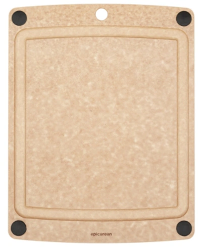 Epicurean All-in-one 14.5" X 11" Non-slip Cutting Board In Tan/beige