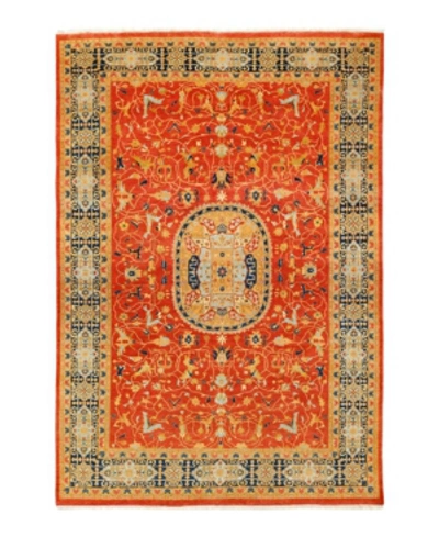 Adorn Hand Woven Rugs Mogul M1749 6'1" X 8'10" Area Rug In Rust