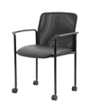 BOSS OFFICE PRODUCTS MESH GUEST CHAIR WITH CASTERS