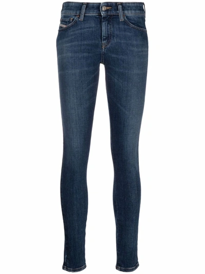 Diesel Slandy Super Skinny Denim Jeans In Blue