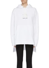 BURBERRY DEER EMBROIDERED LONG BACK COTTON HOODIE