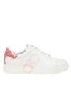 FERRAGAMO SNEAKERS NUMBER IN WHITE LEATHER,NUMBER