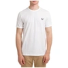 Fred Perry Classic Crew Neck Tee In Bianco
