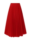 VALENTINO PLISSE` SKIRT,WB3RA7S54H2 157 RED