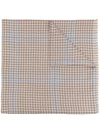 MULBERRY REVERSIBLE TRICOLOUR CHECK SCARF
