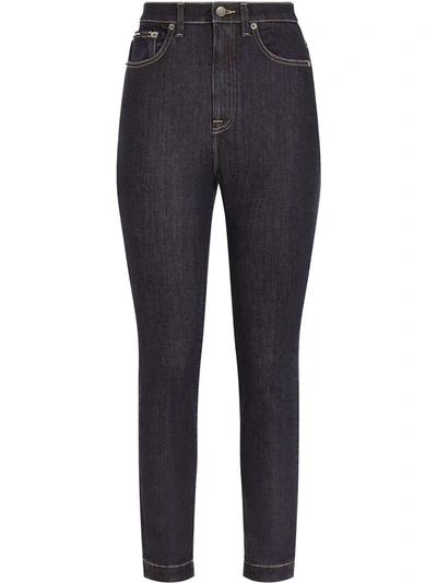 Dolce & Gabbana Cropped Skinny Jeans In Blau