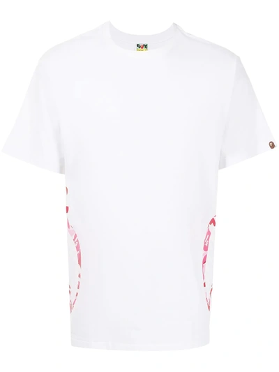 A Bathing Ape Graphic-print T-shirt In Weiss
