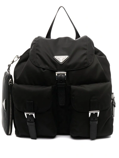 Prada Medium Re-nylon Backpack In Schwarz