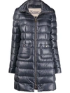 Herno Blue Maria Padded Jacket In Blue