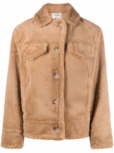 Vince Button-up Shirt Jacket In Nude