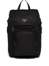 PRADA RE-NYLON LOGO-PLAQUE BACKPACK