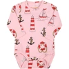 MINI RODINI PINK BODY FOR BABY GIRL WITH ANCHORS,2164010728