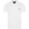 RALPH LAUREN WHITE POLO SHIRT FOR BOY WITH PONY LOGO,603252004