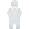 Fendi Light-blue Set For Baby Boy With Douple Ff In Light Blue