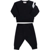 MONCLER BLUE TRACKSUIT FOR BABY KIDS WITH PATCH,951 - 8M766 - 20 - 80996 778