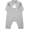 MONCLER GREY BABYGROW FOR BABY KIDS WITH LOGO,951 - 8L732 - 00 - 809EH 980