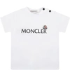 MONCLER WHITE T-SHIRT FOR BABY KIDS WITH LOGO,951 - 8C738 - 20 - 8790M 002
