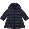 MONCLER BLUE MAJEURE JACKET FOR BABY GIRL WITH PATCH,951 - 1C505 - 10 - 53048 778