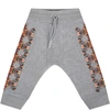BURBERRY GREY SWEATPANT FOR BABY KIDS WITH BEARS,8041242