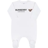 BURBERRY WHITE JUMPSUIT FOR BABYKIDS WITH THOMAS BEAR,8043076
