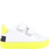BALMAIN WHITE SNEAKERS FOR BABYKIDS WITH LOGO,6P0A06 Y0013 100GL