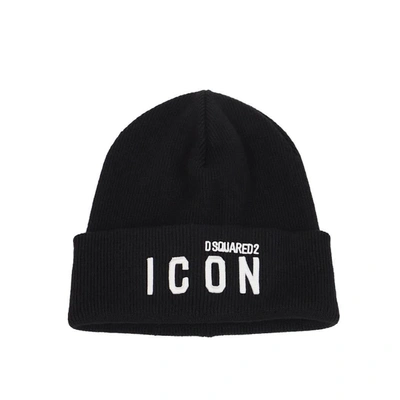 Dsquared2 Icon Logo印花套头帽 In Black