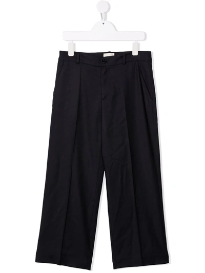 Gucci Kids' Tailored Wool Trousers In Blue