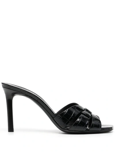 Saint Laurent Tribute 90mm Sandals In Black