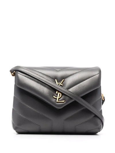 Saint Laurent Loulou Toy Quilted Mini Bag In Storm