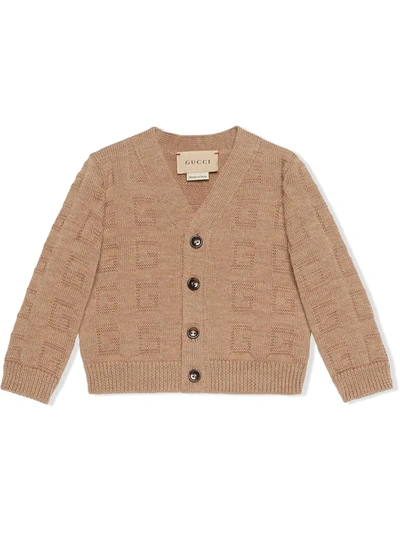 ★GUCCI★Baby Boys ニットダンガリー(Beige)9-36M Gucci Boys Beige Wool Baby Cardigan | ModeSens