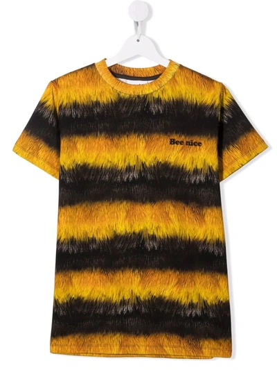 Molo Kids' Road Bee-print Organic Cotton T-shirt In Multicolor