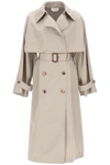 ALEXANDER MCQUEEN OVERSIZED FAILLE TRENCH COAT,661511 QEACM 8009