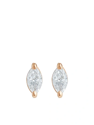 Dana Rebecca Designs Alexa Jordyn Marquise Diamond Stud Earrings In Rose Gold
