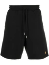 Bel-air Athletics Crest Logo-embroidered Cotton-jersey Shorts In Black