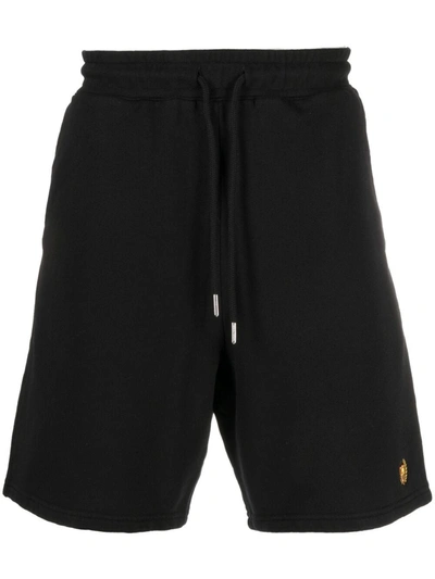 Bel-air Athletics Crest Logo-embroidered Cotton-jersey Shorts In Black
