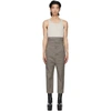 RICK OWENS TAUPE DIRT TROUSERS