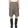 RICK OWENS TAUPE FOREVER RICK'S PODS SHORTS